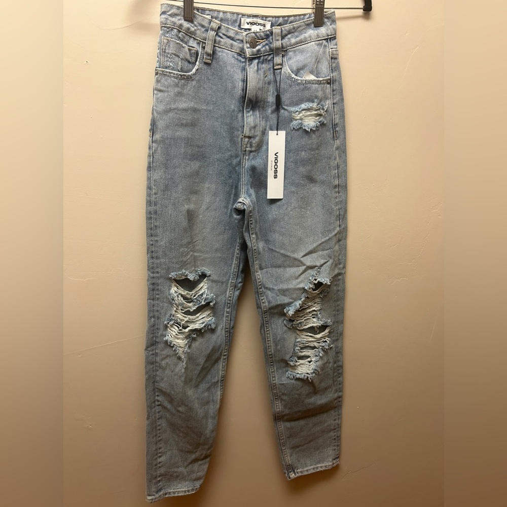 VIGOSS Ripped Denim Jeans